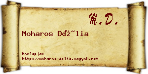Moharos Délia névjegykártya